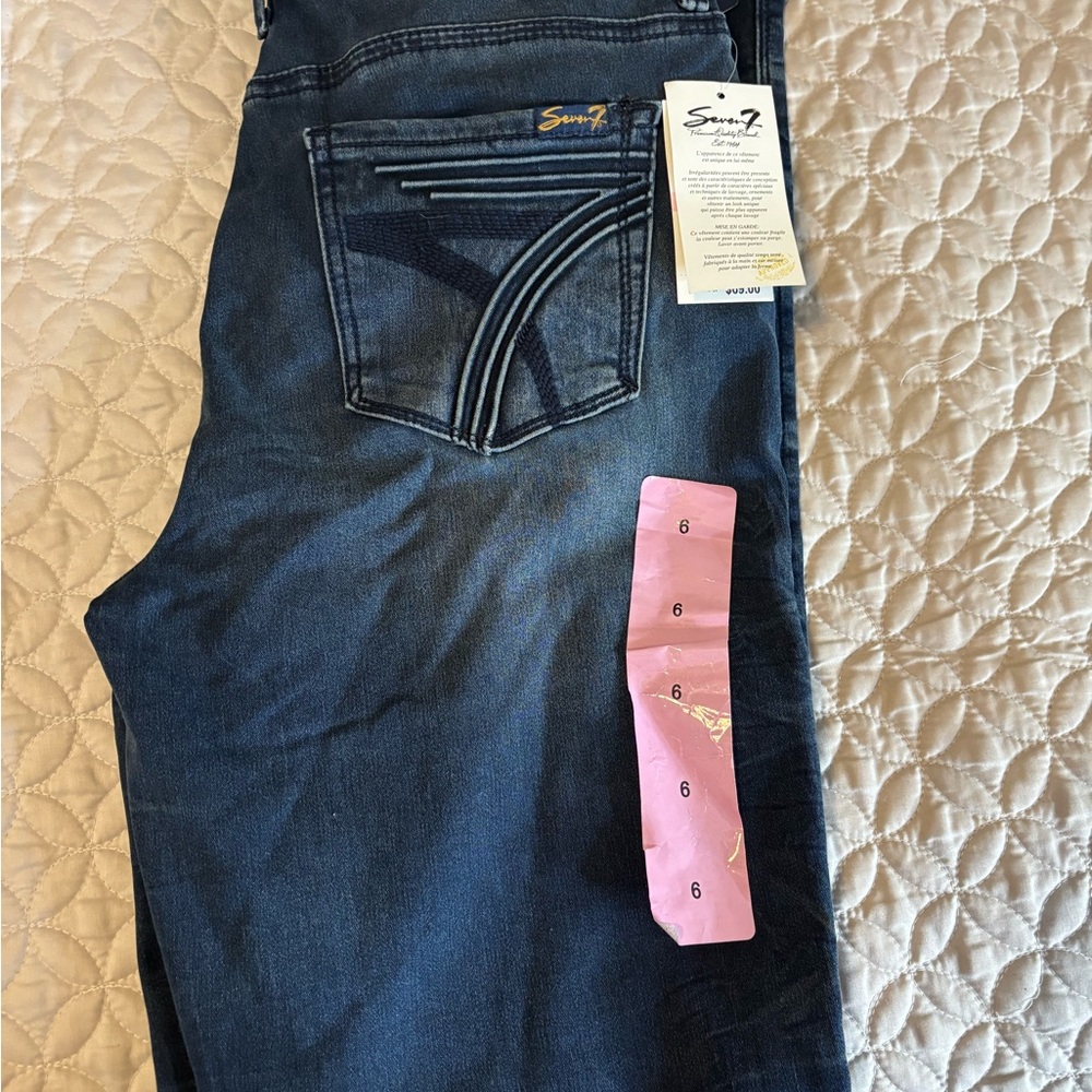 Seven7 Blue Skinny Jeans with Distinctive Stitching